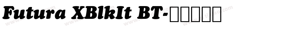 Futura XBlkIt BT字体转换